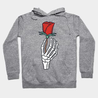 Sketelon Hand with Rose Hoodie